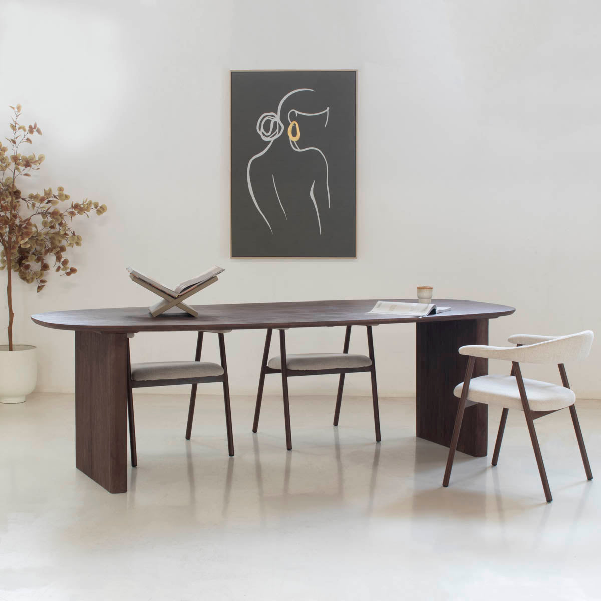 Giga Meubel - Eettafel Donkerbruin - 210x100x76cm - Aya