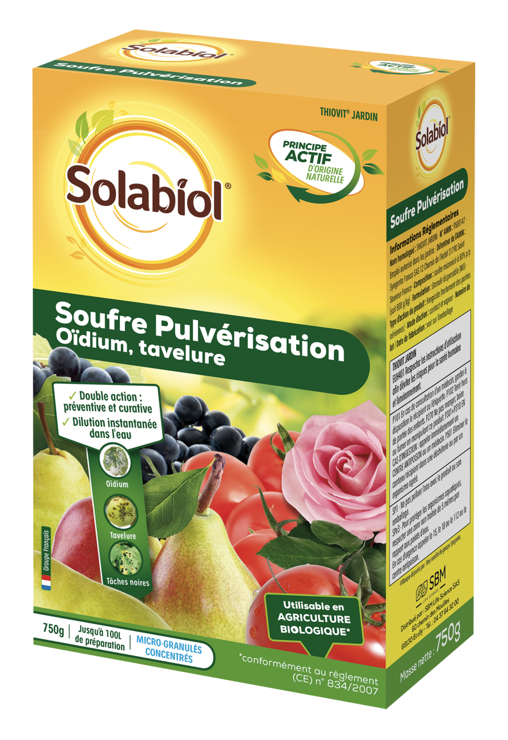 Sopul750 | souffre pulvérisation | 750g | jusqu' a 100l de solution |