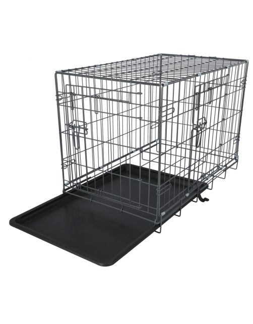 Adori Safety+ Bench Met 2 Deuren Grijs - Hondenbench