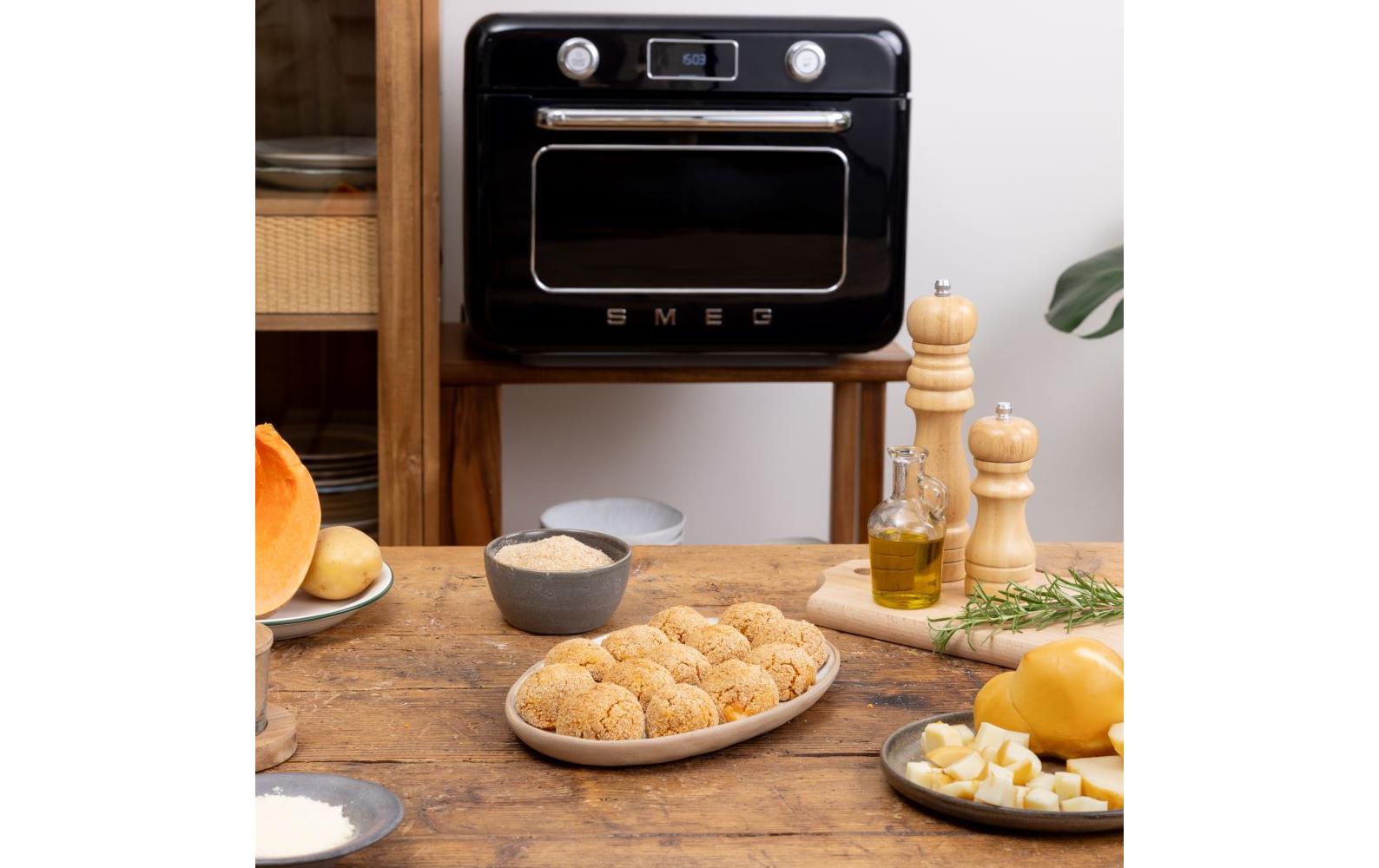 Dampfbackofen COF01 WhEU Schwarz<br>Kombi-Tisch-Backofen