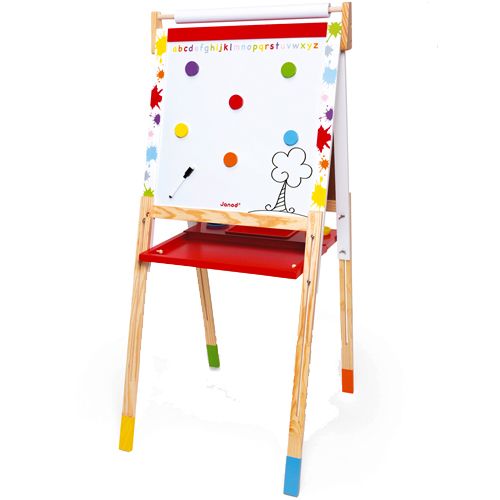 Janod dubbelzijdig schoolbord splash met verstelbare poten 9611