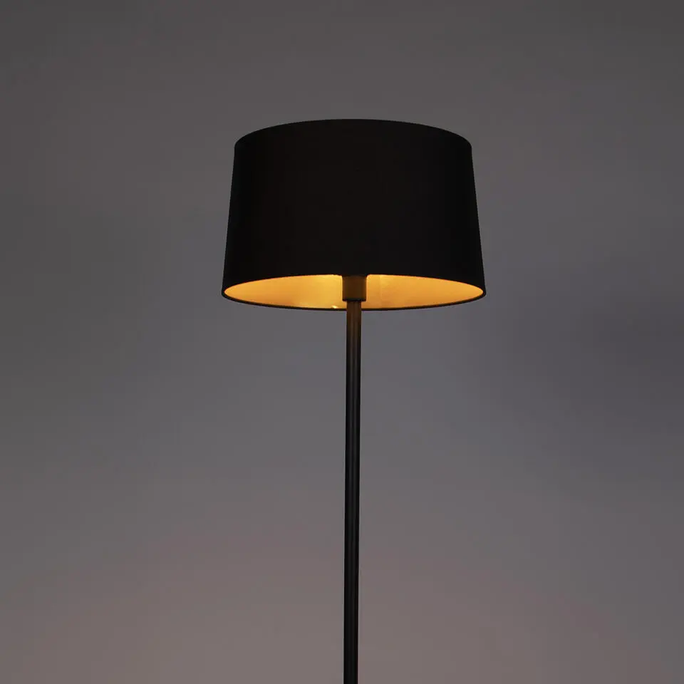 Qazqa vloerlampen simplo zwart e27