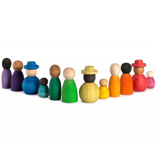 Grapat houten nins® poppetjes - together - 12st