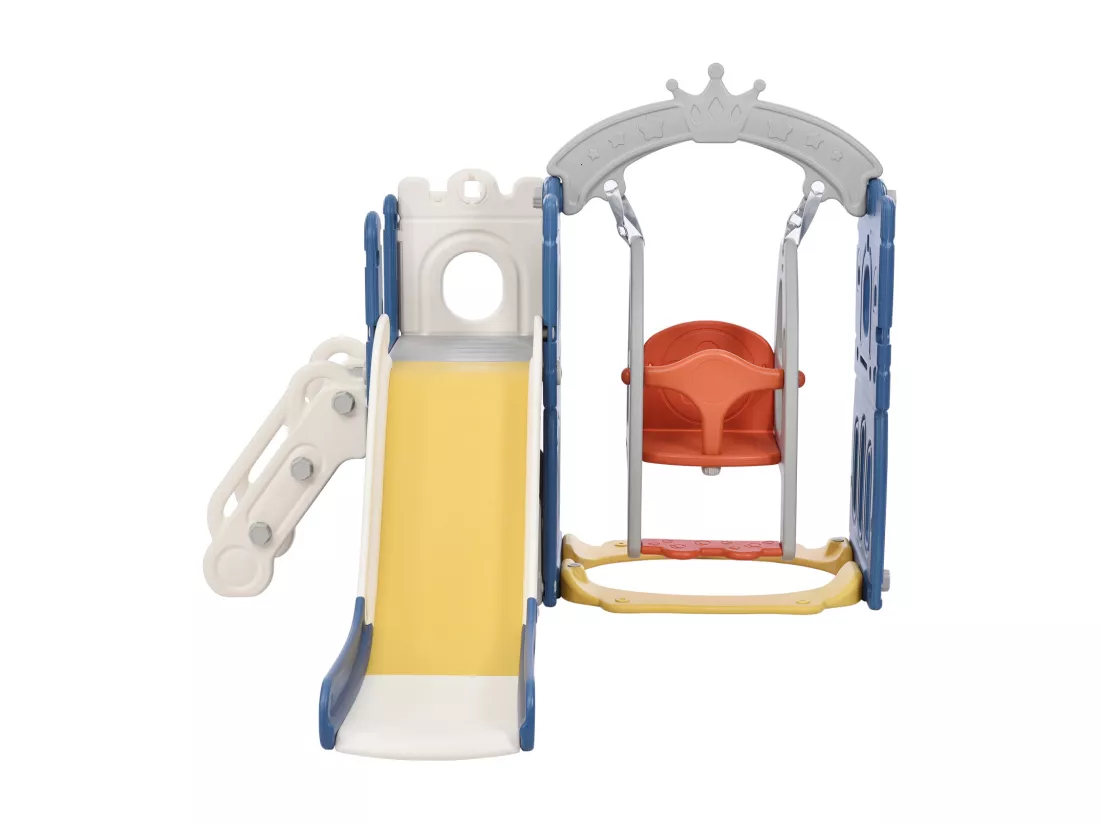 Toboggan et jeu d'escalade pour enfants, aire de jeux pour enfants 5 en 1, en polyéthylène haute densité