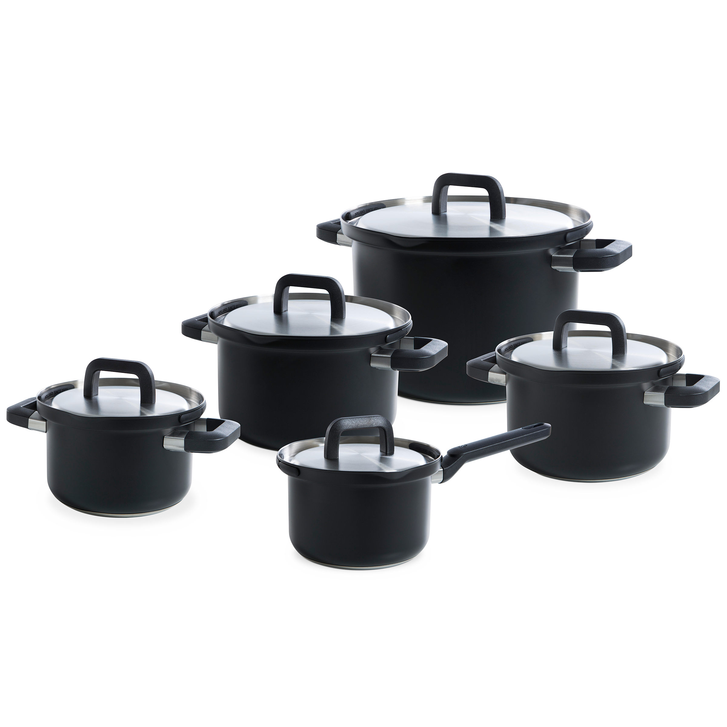 Flow Cool Black RVS pannenset 5-delig