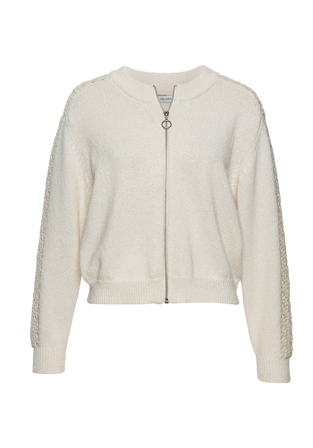 Vivance Ajourstrickjacke , mit Häkeldetails am Ärmel, kuschelweicher Cardigan, modisch