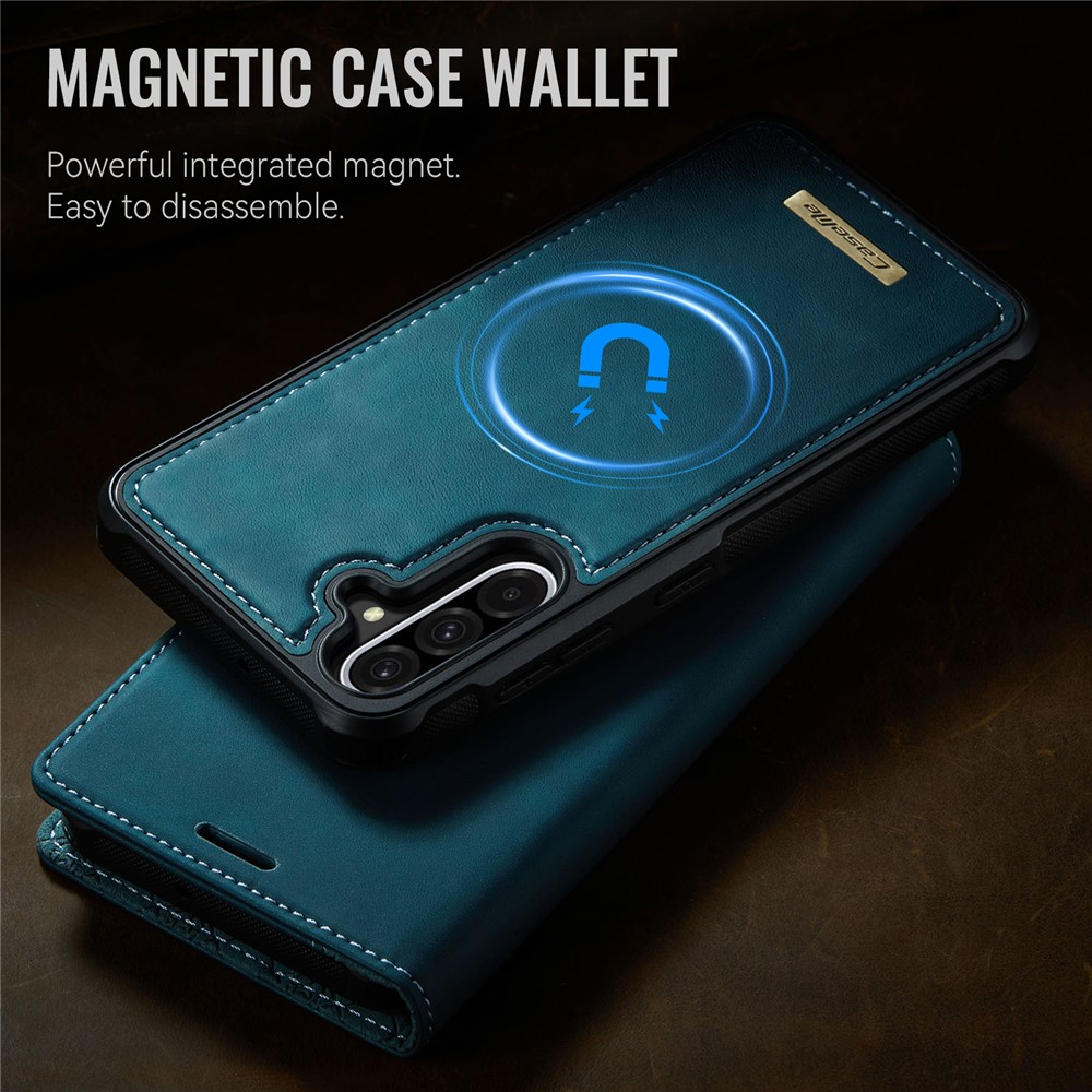 Samsung Galaxy A56 2in1 Leder Tasche   Magnet Hardcase Karten Etui MagSafe-Modul (RFID Schutz) - Blau
