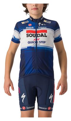 Maillot Manches Courtes Enfant Castelli Soudal Quick Step 2023 Bleu/Blanc