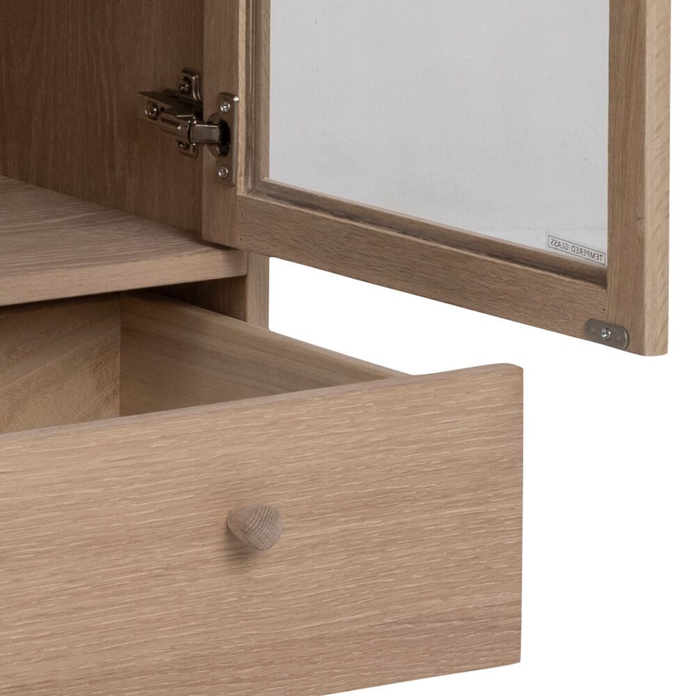 JAYCE Vitrine - Eiche / B: 80.0 cm x T: 40.0 cm x H: 144.8 cm