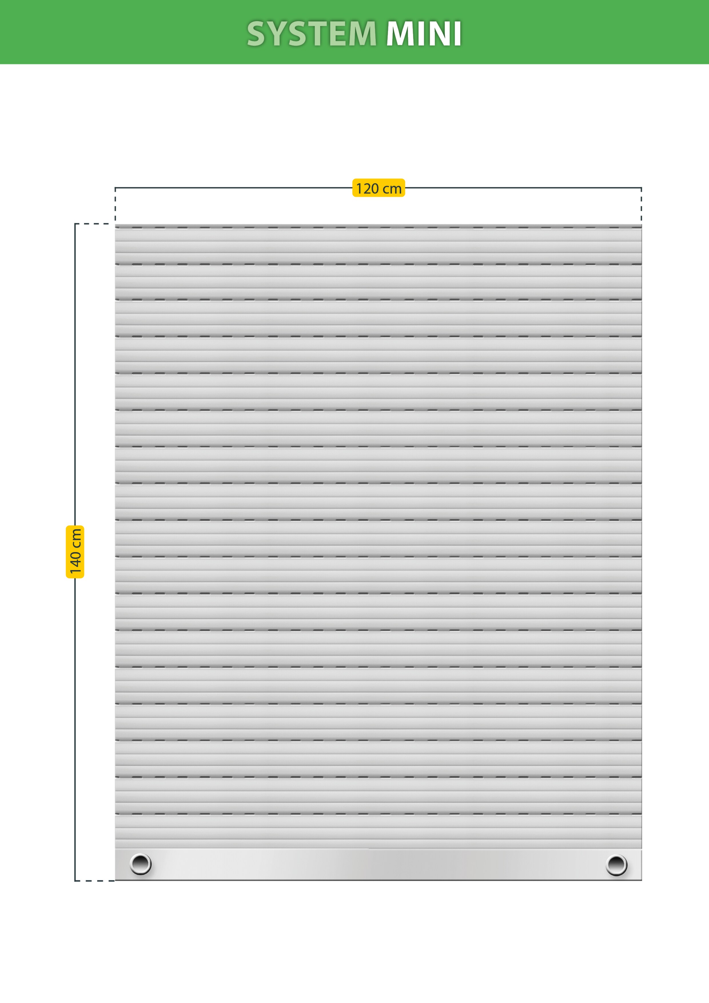 Schellenberg Rolladenpanzer PVC Mini, 120 x 140 cm, grau