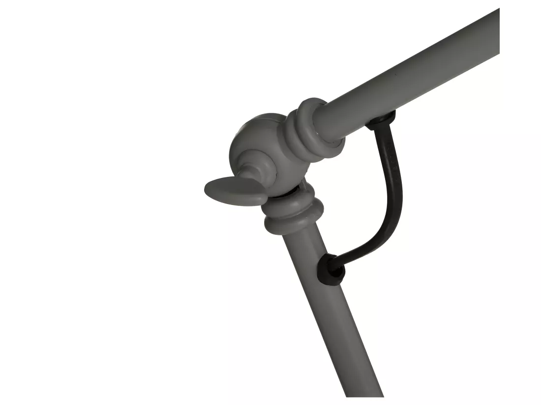 Lampe en métal Gris réglable en hauteur H 62 cm