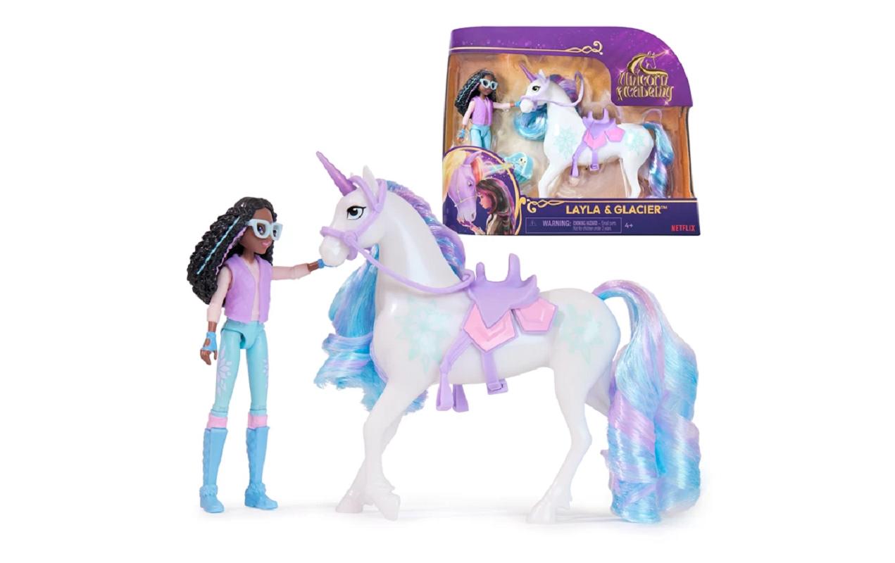 Unicorn Academy Layla Doll & Glacier UnicornPuppe Layla und Einhorn Glacier für Kinder