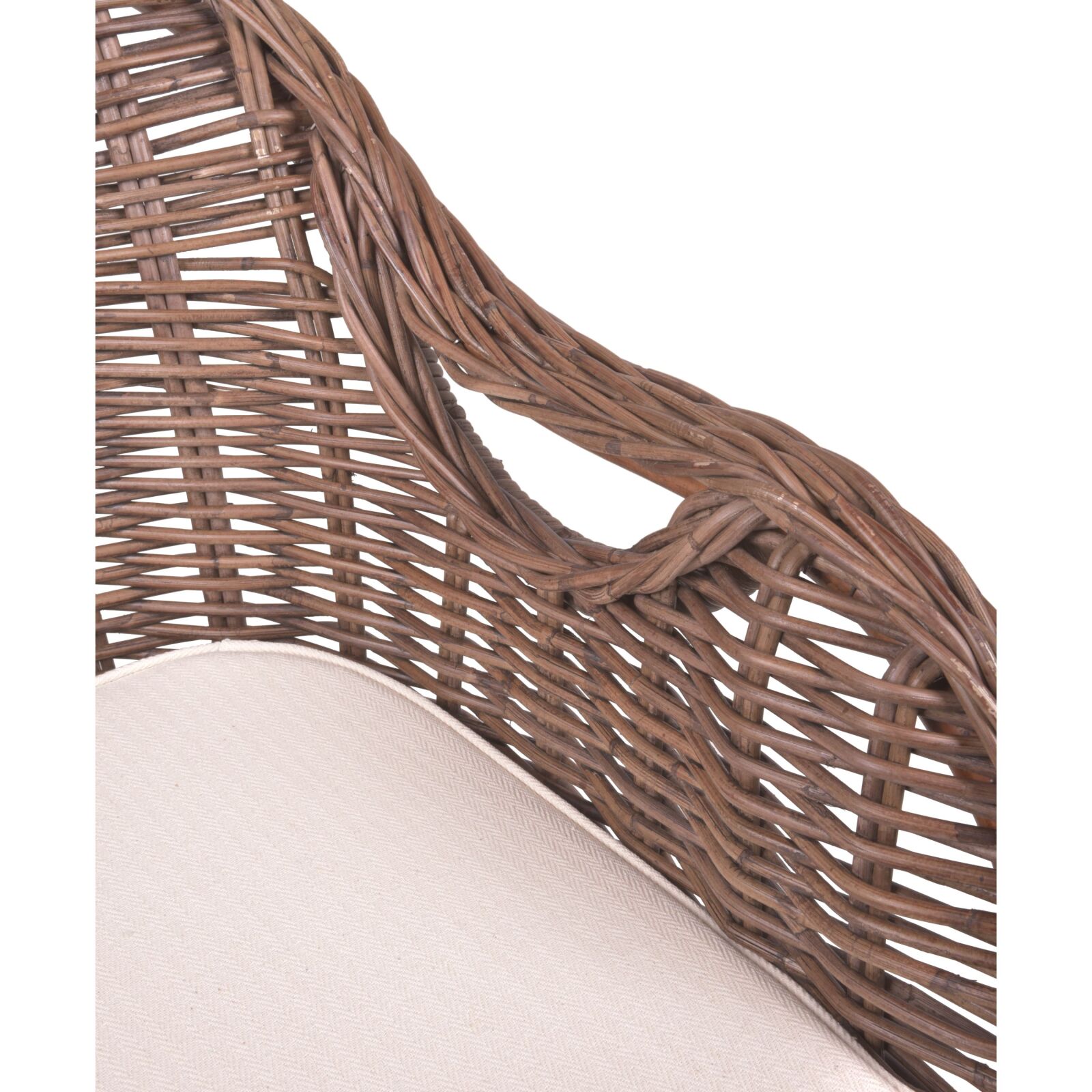 Sessel BREST - grau-braun - Naturrattan