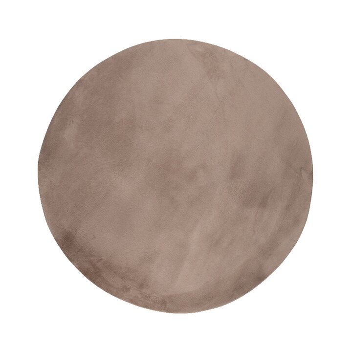 Rond laagpolig vloerkleed - Cozy Taupe