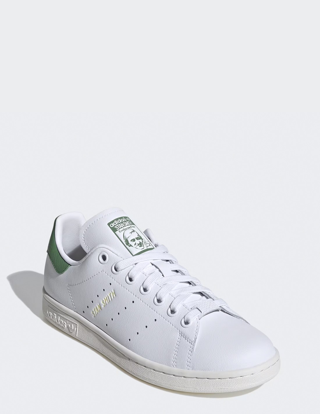 adidas Sneakers Femme Stan Smith Blanc/Vert Cuir