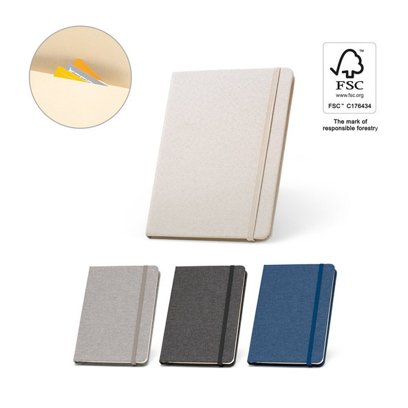 hi!dea 93276 - Bloc-notes de notes A5 en polyester recyclé (100% rPET) avec pages lignées
