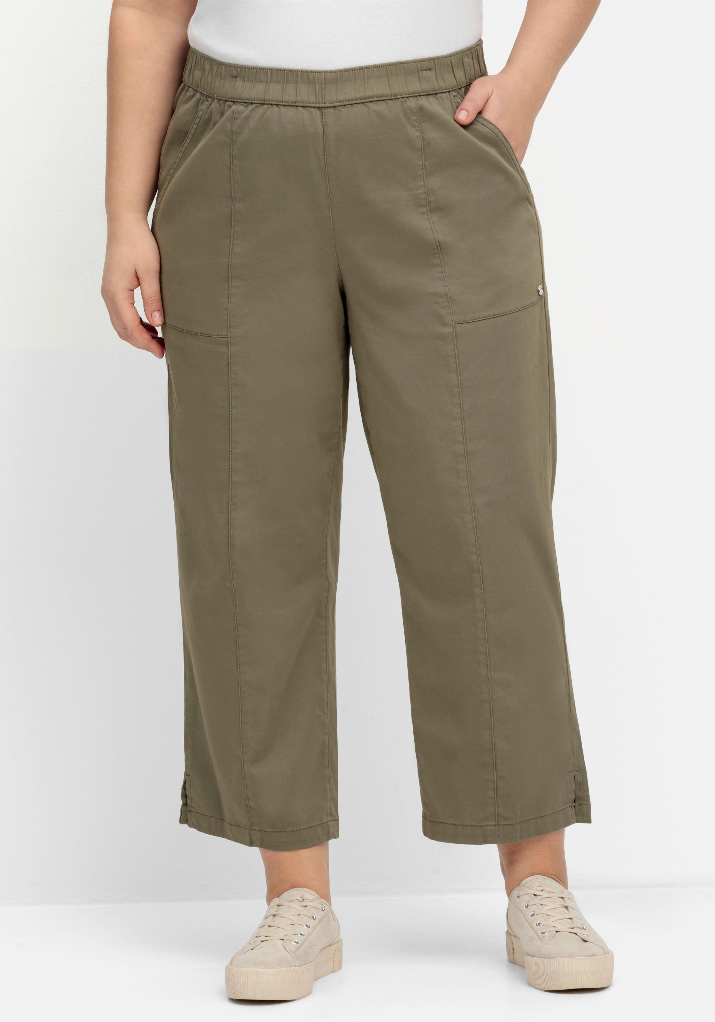 Weite 7/8-Hose mit Gummizugbund