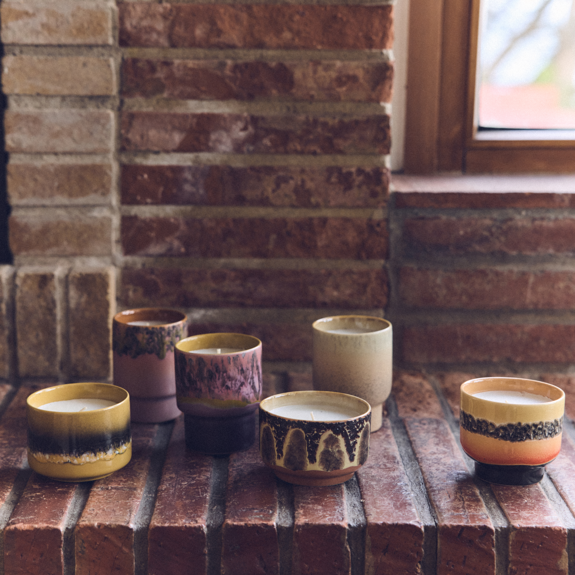Geurkaars 70's ceramics S Tulum