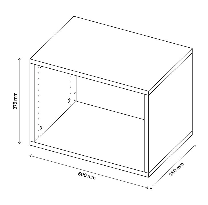 Caisson blanc GoodHome Atomia H. 37,5 x L. 50 x P. 35 cm
