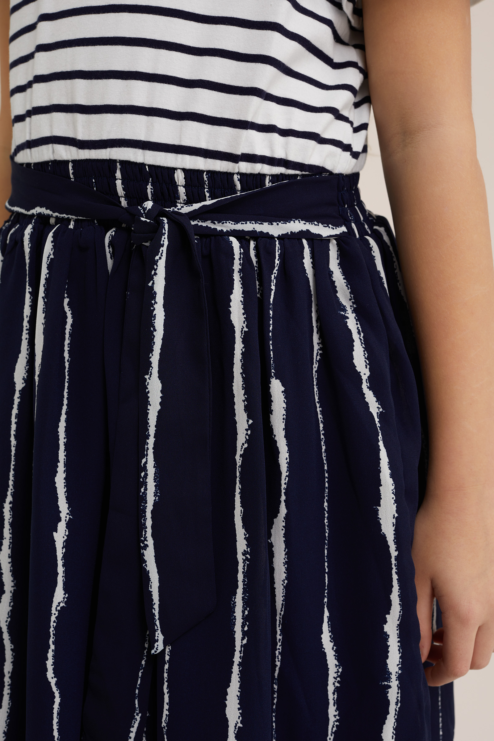 Meisjes jurk met dessin WE Fashion Donkerblauw
