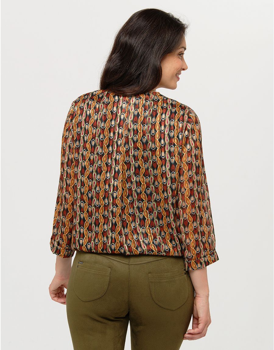 Blouse fluide marron