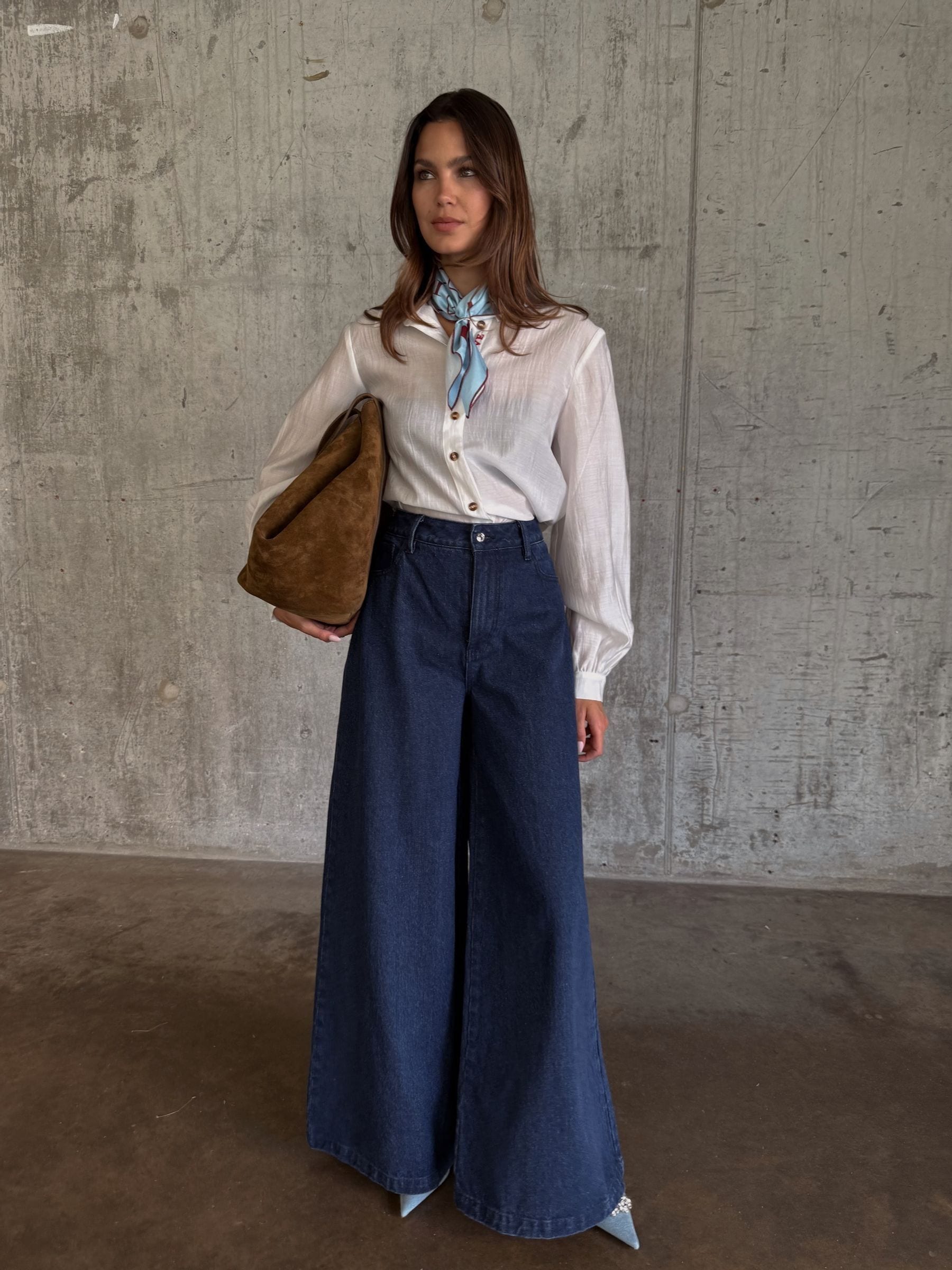 Never Fully Dressed Denim Palazzo Jeans