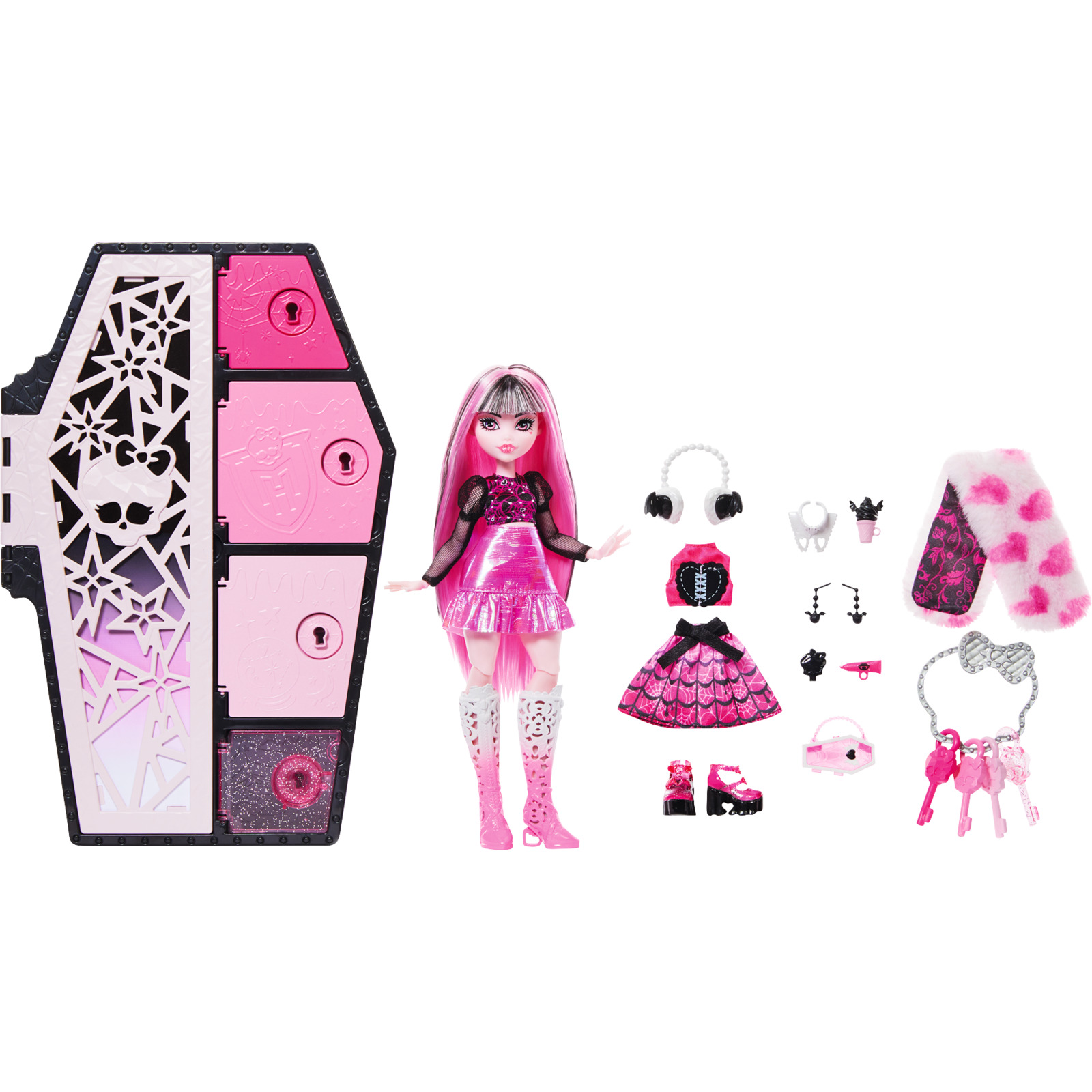 Monster High Skulltimate Secrets Set Fearidiscent Puppe Draculaura