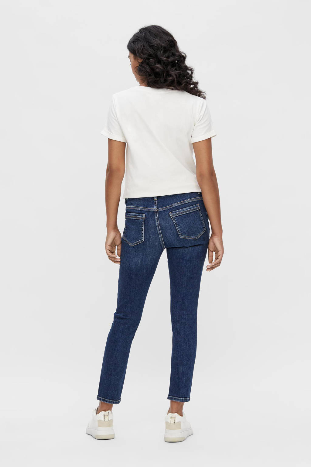 MAMALICIOUS low waist slim fit zwangerschapsjeans MLHAMPSHIRE stonewashed