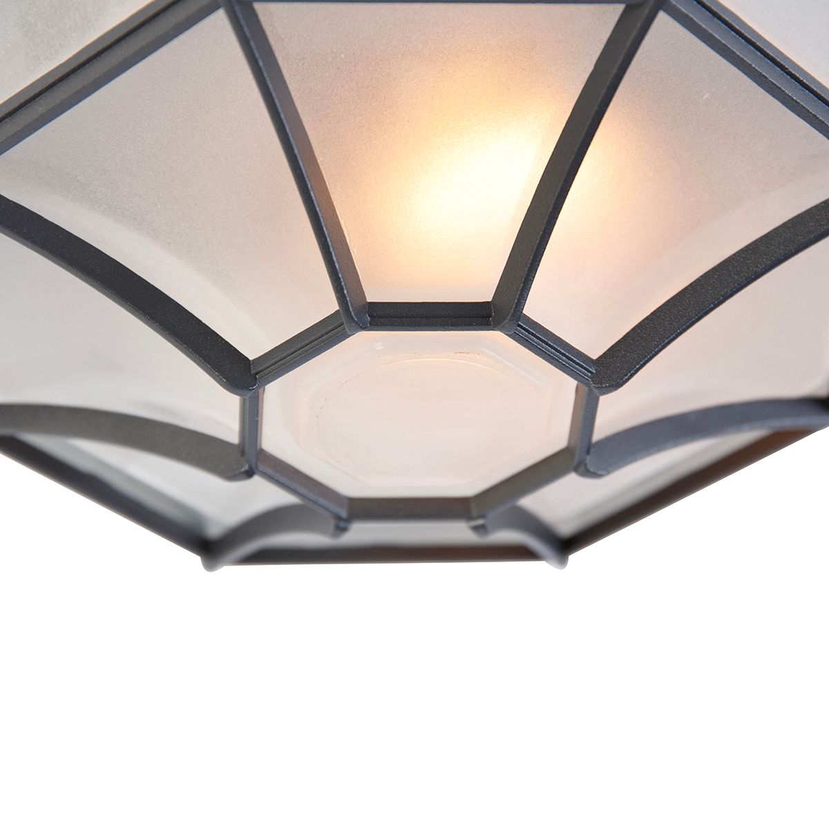 Landelijke plafondlamp donkergrijs 26,5 IP44 - Bri