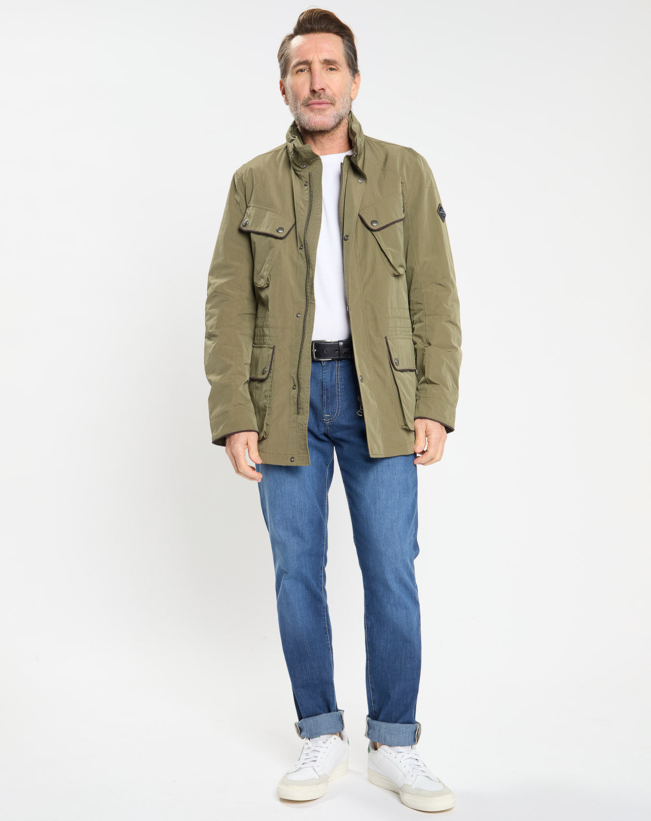 Hackett London Parka imperméable vélo kaki