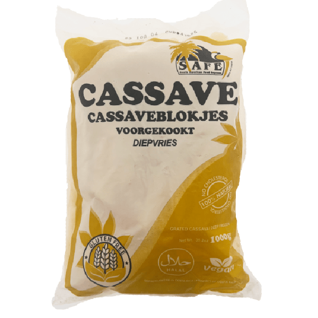 Safe Bevroren Cassave Blokjes Voorgekookt 1kg