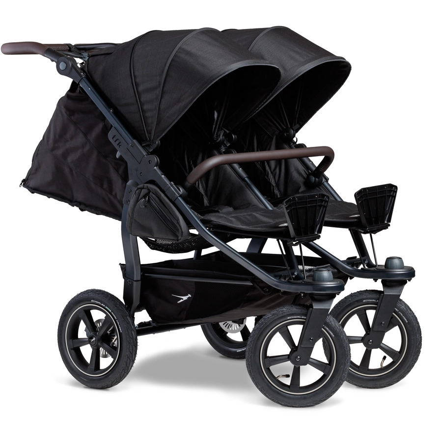 tfk Zwillingskinderwagen Duo 2 mit Luftrad-Set Schwarz