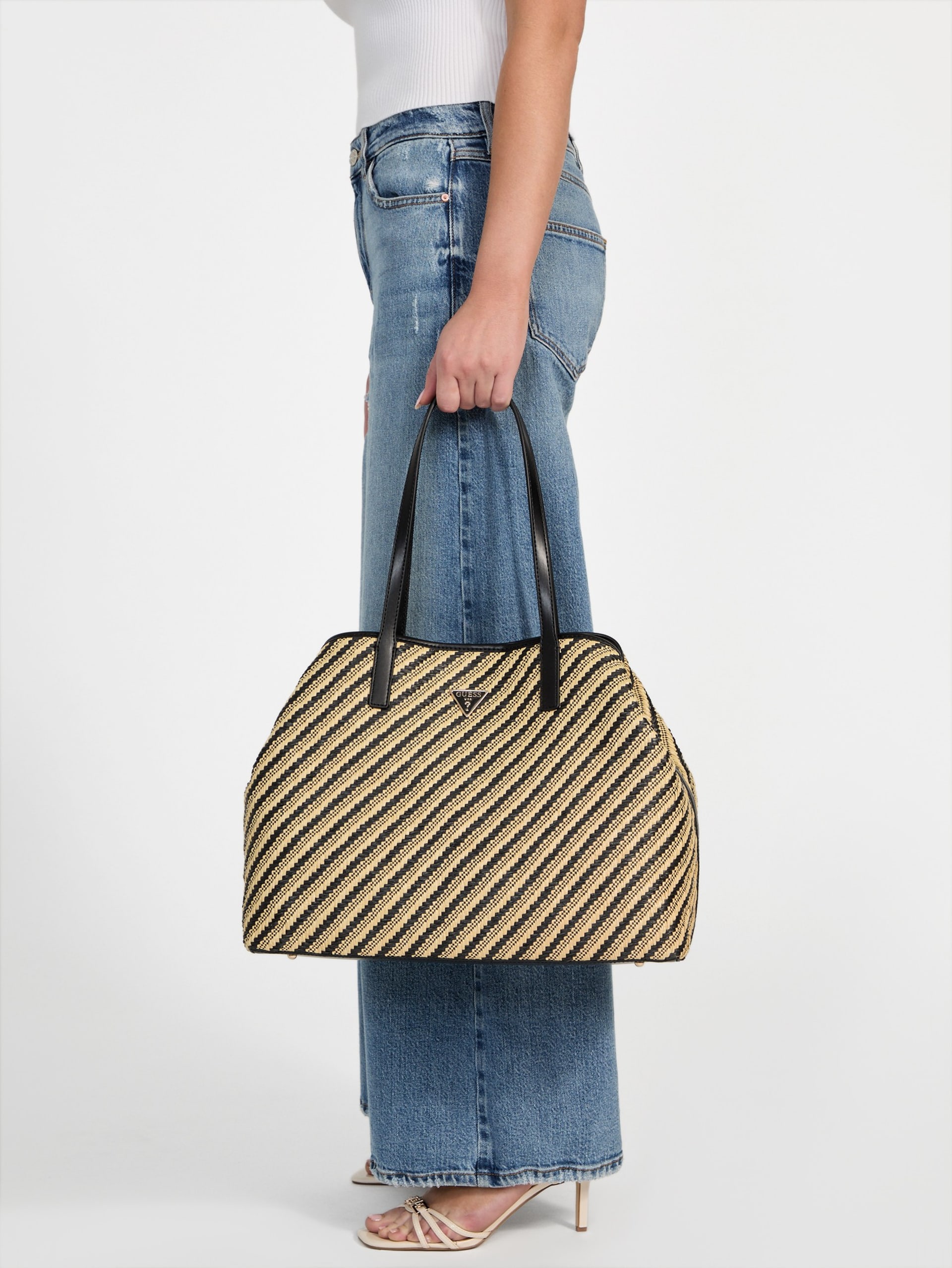 Conjunto de sacolas de palha trançada Vikky