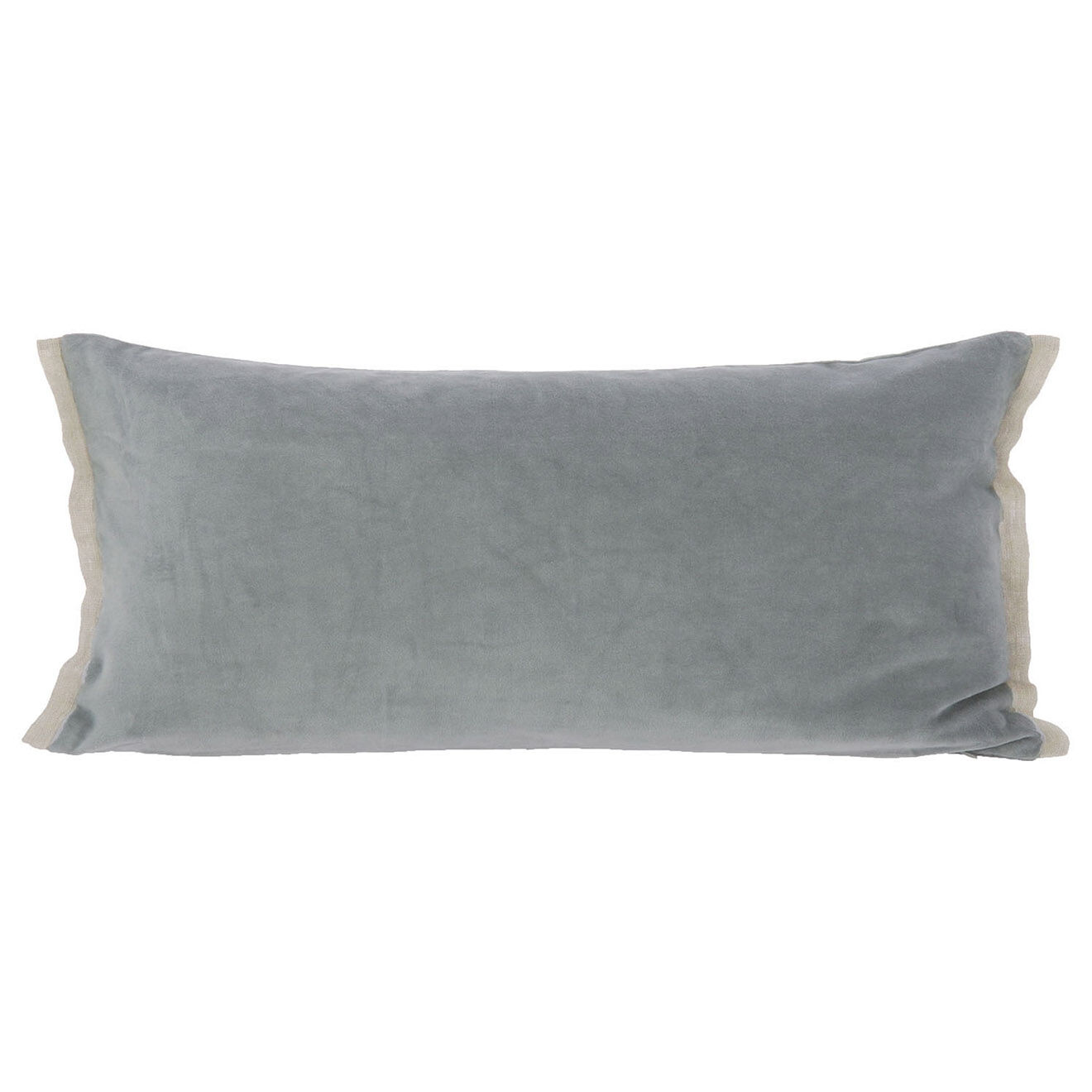 En Fil d'Indienne Housse de coussin Medicis velours souris - 45x100 cm