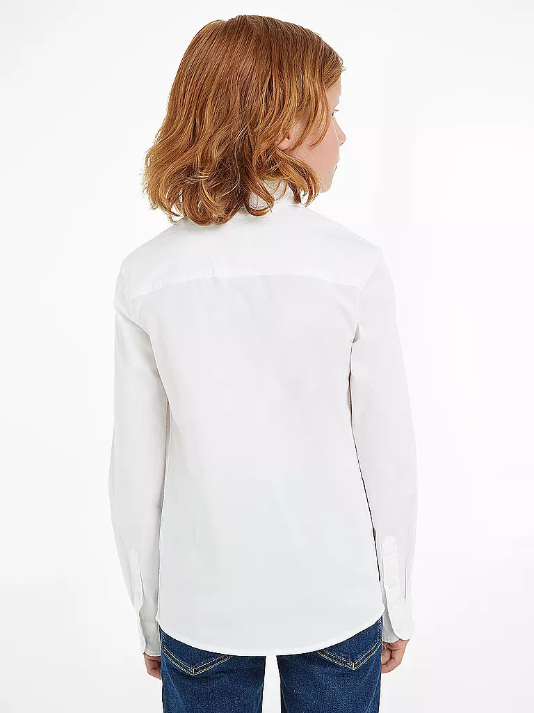 TOMMY HILFIGER Jungen Hemd Slim Fit weiss