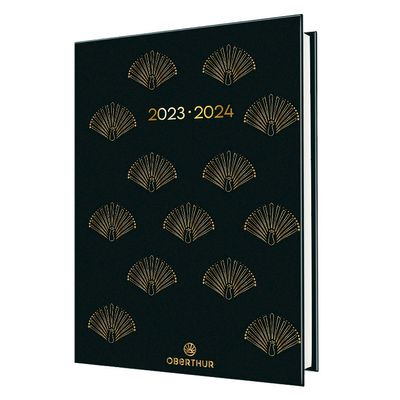 Agenda Broadway - 1 jour par page - 12 x 17 cm - noir - Oberthur
