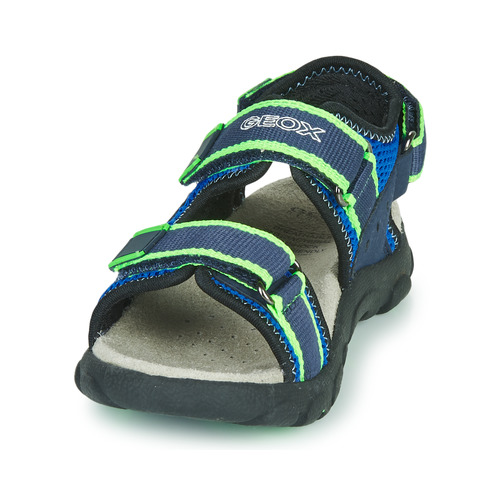 Geox - JR SANDAL STRADA - Bleu / Vert