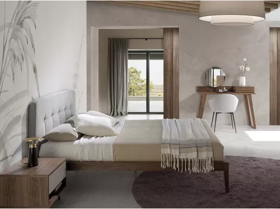 Coiffeuse en bois de noyer avec miroir 7000 ANGEL CERDA