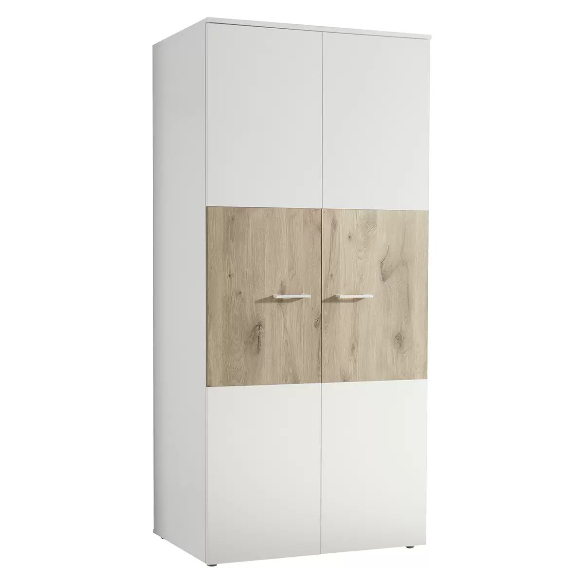 Kleiderschrank Alex Eiche,weiss