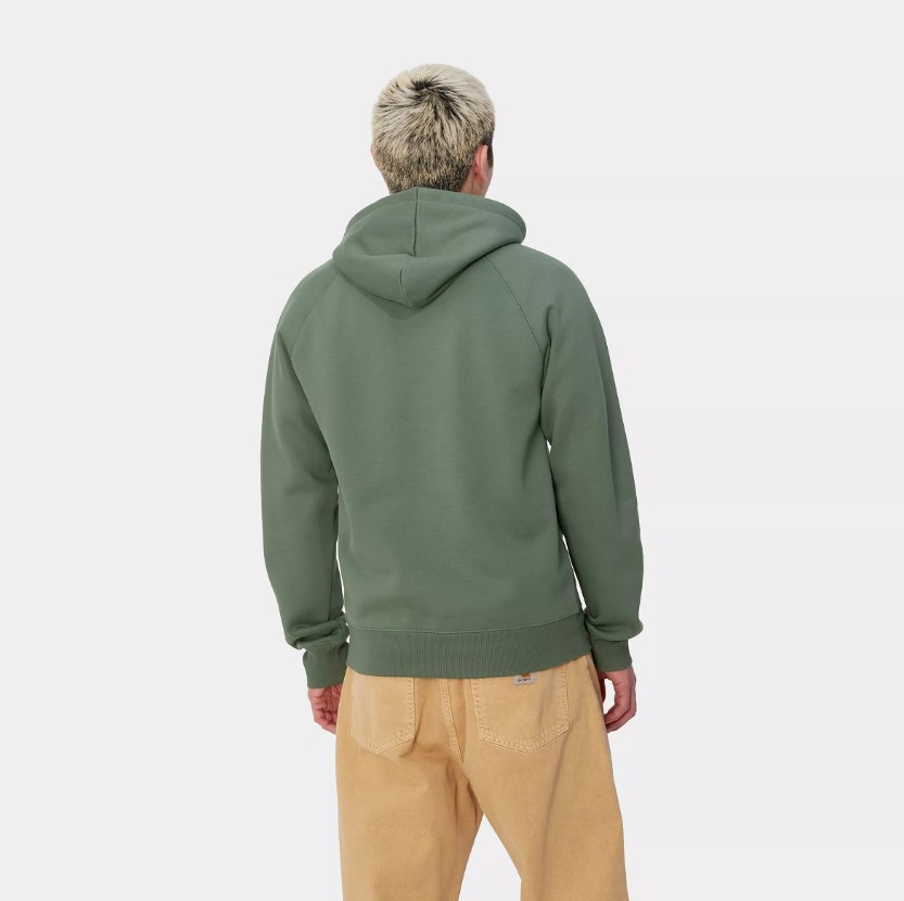 Carhartt WIP Hooded Chase Sweat Duck Blue / Gold