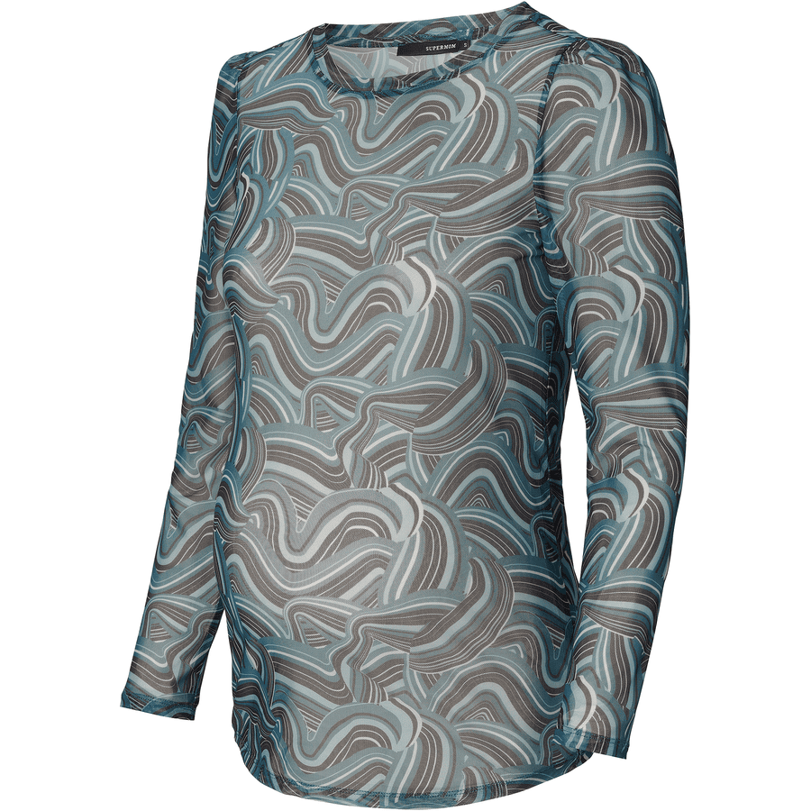SUPERMOM Langarmshirt Devine Deep Teal