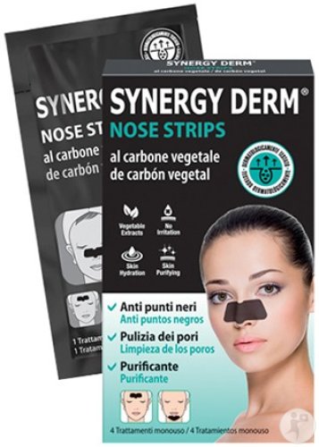 Synergy Derm Nose Strips Charbon Végétal 4 Pièces