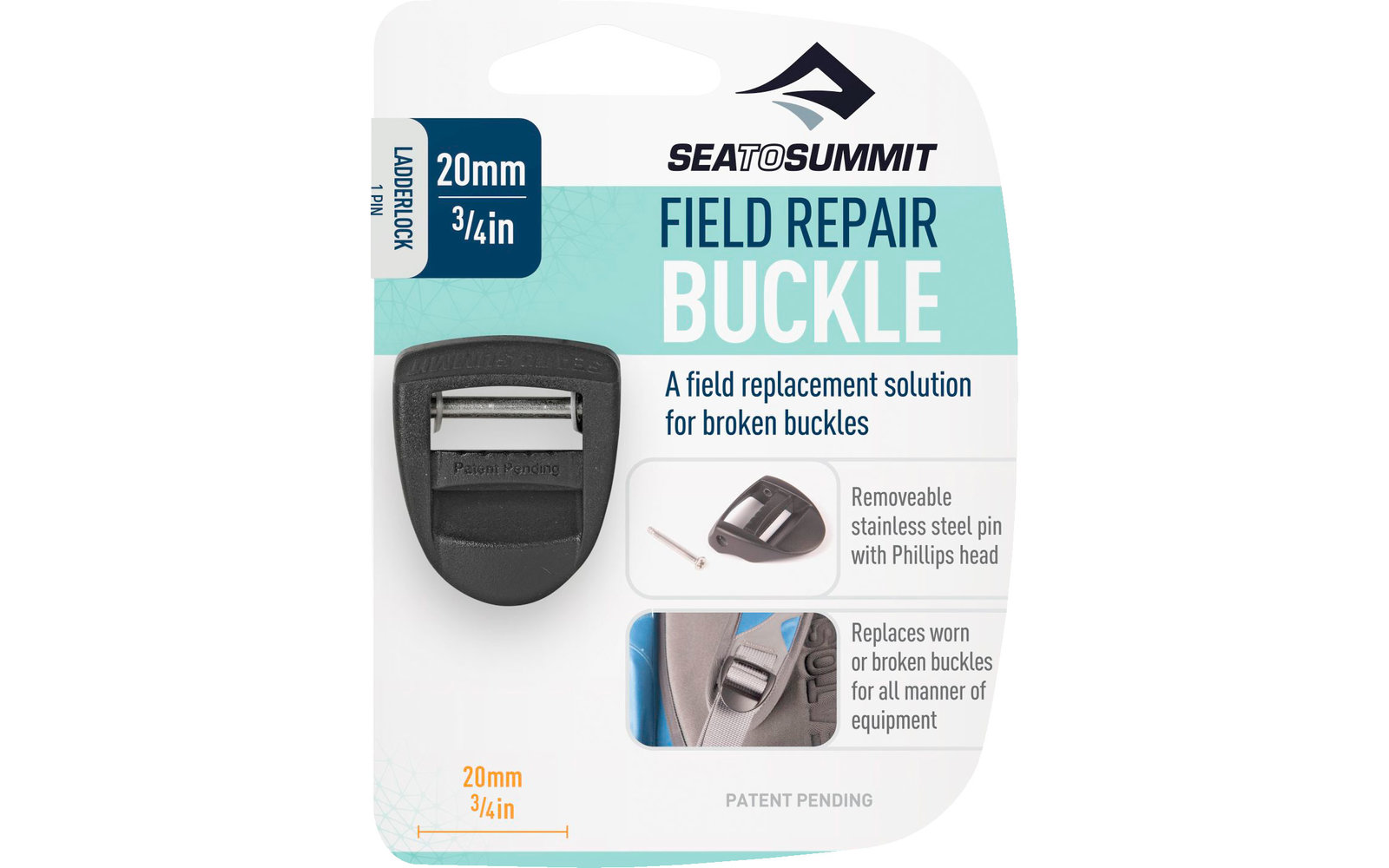 Sea to Summit Field Repair Buckle Ladderlock 15mm 1 Pin