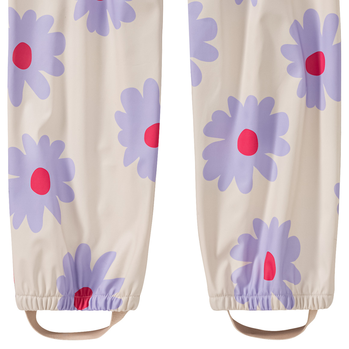 Mädchen Regenhose mit Blumen-Allover beige