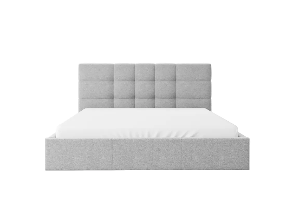 Lit coffre 180 x 200 cm - Tissu - Gris - ELIAVA de Pascal Morabito