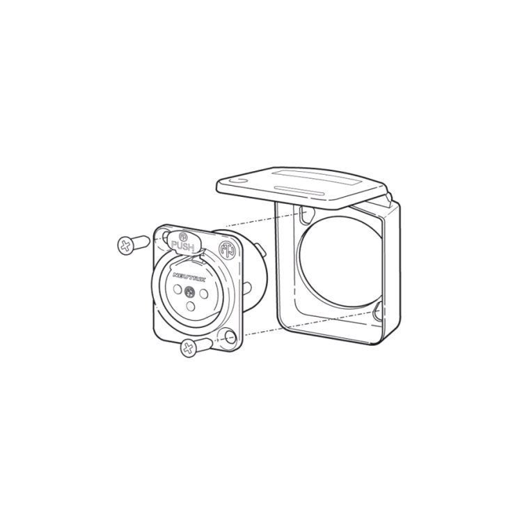 Neutrik SCDX-9 afdekkapje (wit)
