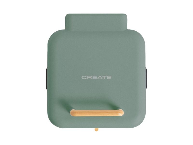 Create Waffeleisen Stone Studio Pro - 180° Salbeigrün Multifunktionaler Kontaktgrill mit einstellbarer Temperatur und Antihaftfläche