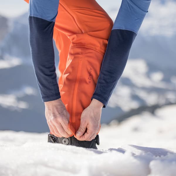 Pantalon ski de randonnée AYAQ NUNATAK HYBRID PANTS M ORANGE SUNRISE