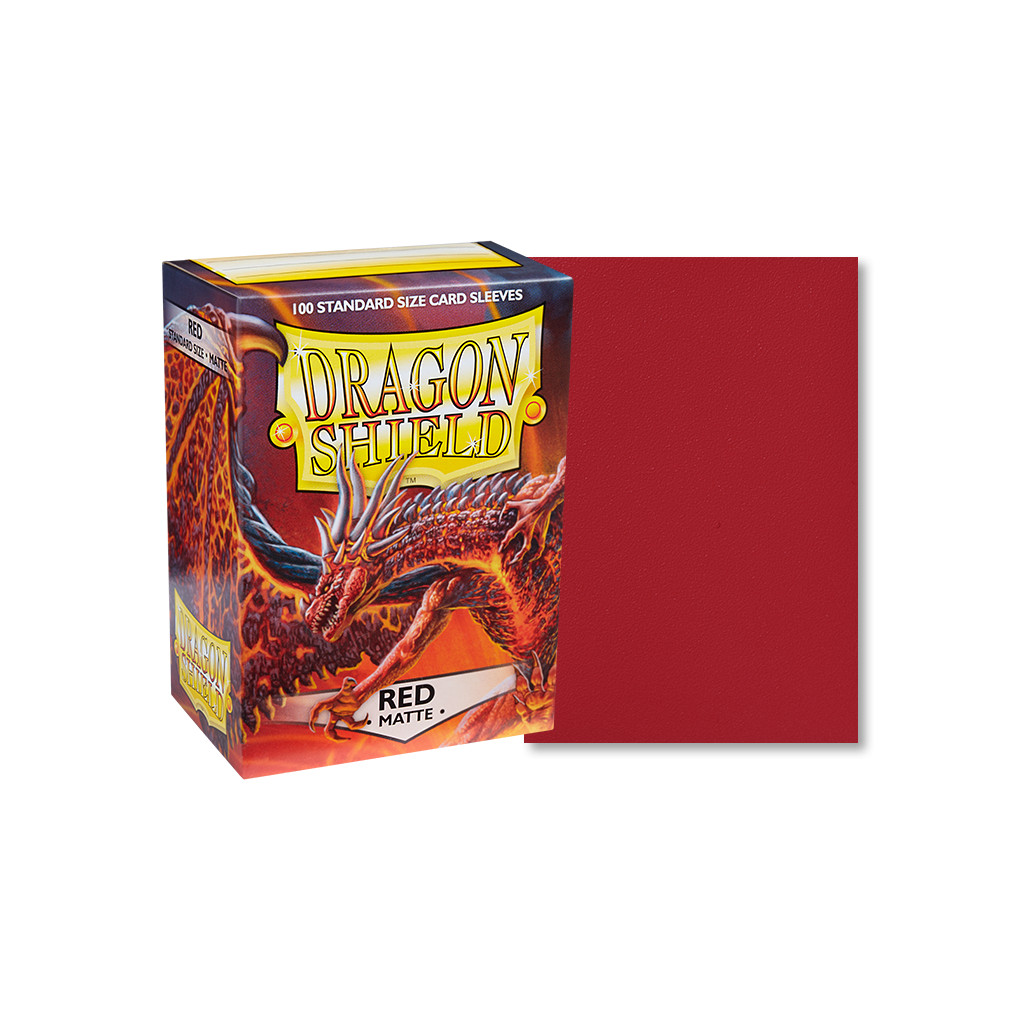 Dragon Shield - 100 Standard Sleeves Matte Couleur Rouge