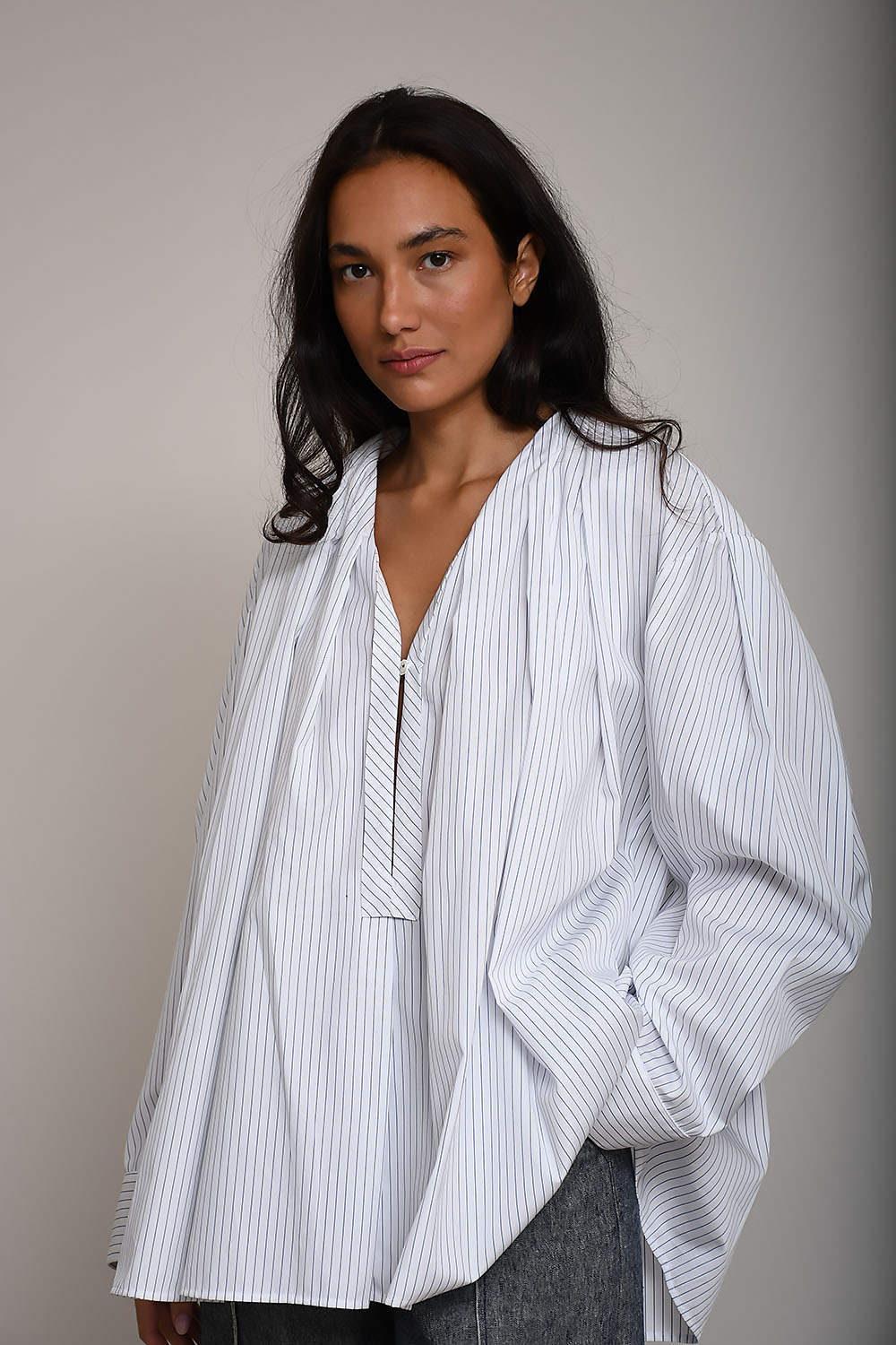 Carla striped cotton shirt
